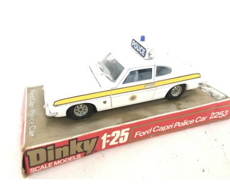 A Boxed Dinky 1:25 Scale Ford Capri Police Car #2253. Blister Missing.