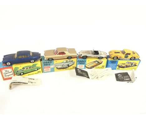 4 X Boxed Corgi Vehicles including a Jaguar Mark X #238. A Buick Ribera #245. A E Type Jaguar #312. And a customised Chevrole