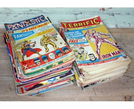 A box of Fantastic comics 1-89 full set plus 30+ Terrific comics including first edition.  