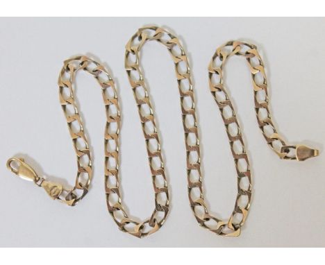 A 9ct gold link chain, with import marks, length 46cm, wt. 18.5cm.  