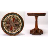 A VERY GOOD REGENCY MAHOGANY AND SPECIMEN MARBLE CIRCULAR CENTRE TABLE IN THE MANNER OF GILLOW