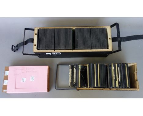 A quantity of three inch magic lantern glass slides, depicting people and places in Bali (approximately 80), together with fu