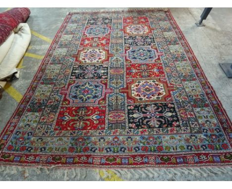 A Turkish garden carpet, 192cm wide x 280cm long.  H4