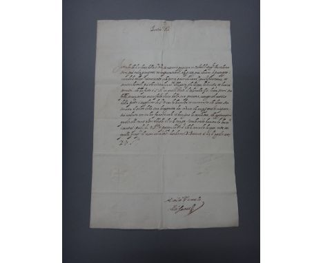 CARDINAL ALESSANDRO FARNESE (1520 - 1589) - manuscript letter, 13 lines on foolscap paper, signature beneath (?1586)  *  poss