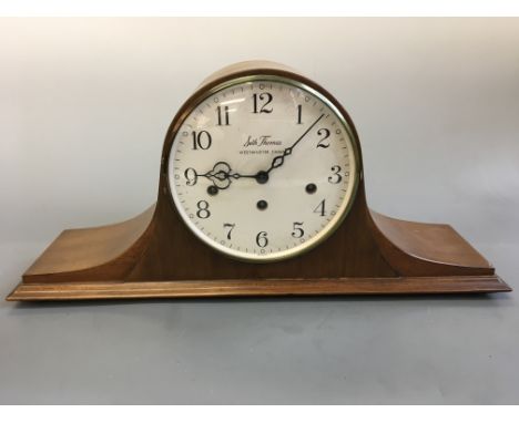 A Seth Thomas Westminster chime mantel clock. Height 24cm.