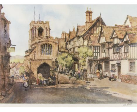 ERIC RICHARD STURGEON (1920 - 1999) Framed, signed in pencil to margin, scene of Warwick, limited edition print on paper, 49c