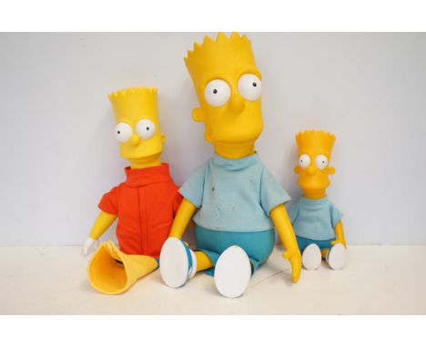Original Simpons Bart Simpson hand puppet, talking Bart Simpson &amp; 1 other 