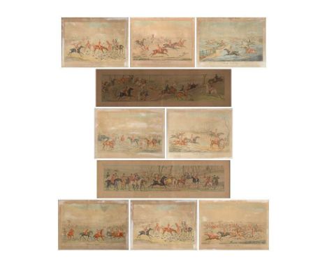 Henry Alken The Quorn Hunt, a set of eight prints, 41x57cm, in oak frames, and two other hunting prints, after Alken.Qty: 10