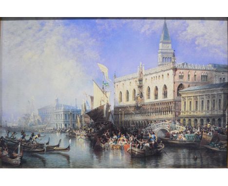 William Wyld, Venice Light,print, 59x90cm,gilt frame.