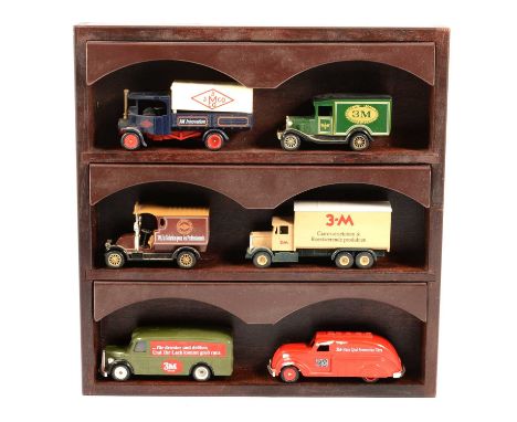 Die-cast models, two trays including seven Corgi Classic model coaches, all boxed; Mickey the Monkey van, boxed; Corgi Burlin