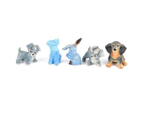 Various Lladro animal figurines, Sylvac, Wade, puppies, rabbits, and others.Qty: 13Condition report:Some crazing to the white