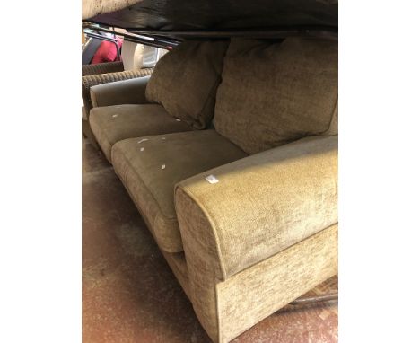 A FAWN CLOTH 2 SEATER SOFA