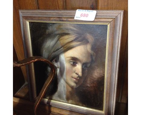 PORTRAIT OF A LADY OIL. W22CM