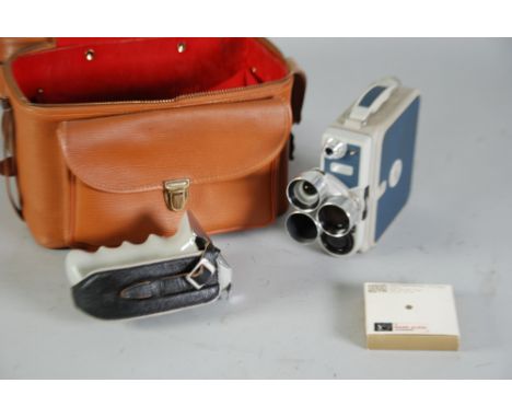 EUMIG C3M CINE CAMERA with detachable pistol grip handle, in an associated soft case with shoulder strap