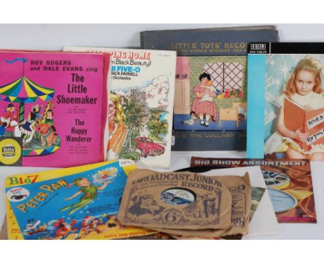 LITTLE TOTS RECORDS ALBUM NO 6 THE LULLABY BOOK containing three 7" records and the related song card, TWO BROADHURST JUNIOR 