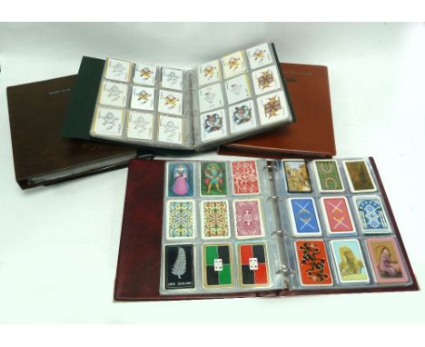 COLLECTION OF SINGLE ACE JOKER AND OTHER SINGLE PLAYING CARDS FROM NUMEROUS PACK, STORED IN FIVE RING BINDER ALBUMS, predomin