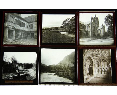Magic Lantern Slides: 3¼in. square - lecture series, stories and topographical (a lot)