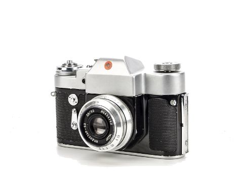 A Zenit 3M SLR Camera, K1068 variant without engraving destined for a distributor, chrome, serial no. 67008787, with Industar