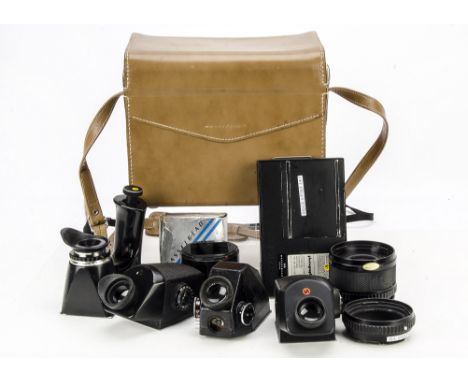 Hasselblad Accessories: quantity of various accessories including filters, light meters, tubes, hoods and more (a lot)