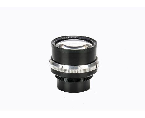 A Dallmeyer Super-Six f/1.9 83mm Lens, black, serial no. 631680, body, VG, elements, VG, some very light coating marks to fro