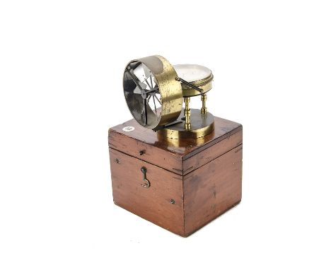 A J. Casartelli Anemometer, lacquered brass, signed ‘J. Casartelli 43, Market St. Manchester’ and ‘Air Meter to 1000 Feet’, i