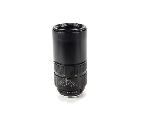 A Leitz Telyt-R f/4 250mm Lens, 1211, body, G-VG, elements, G-VG, some internal fungus, with maker’s caps