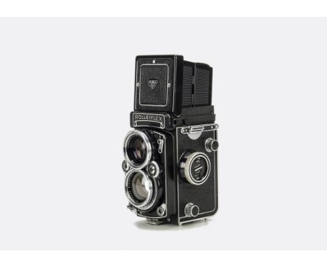 A Rolleiflex 2.8 E2 TLR Camera, black, serial no. 2356017, with Carl Zeiss Planar f/2.8 80mm lens, serial no. 2385205, body, 