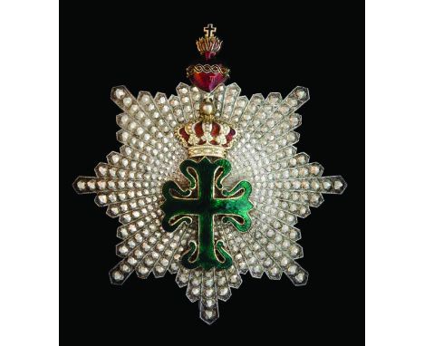 Portugal, Order of Aviz, Commander’s breast star, by F G da Costa of Lisbon, post 1894 type, in silver, silver-gilt and ename