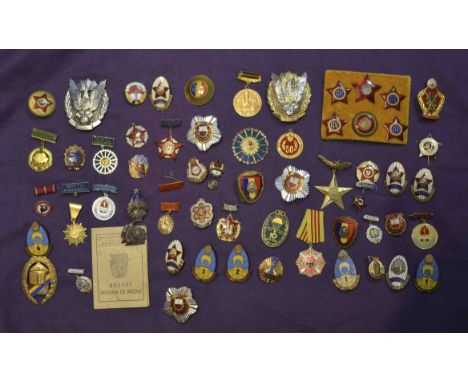 Romania, Miscellaneous Badges (59); including General Military Academy; J.V. Stalin Military Academy; Military Technical Acad