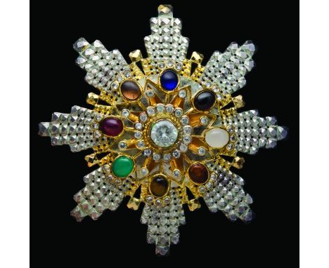 Thailand, The Ancient and Auspicious Order of the Nine Precious Stones, Male Knight’s set of insignia (one Class only), compr