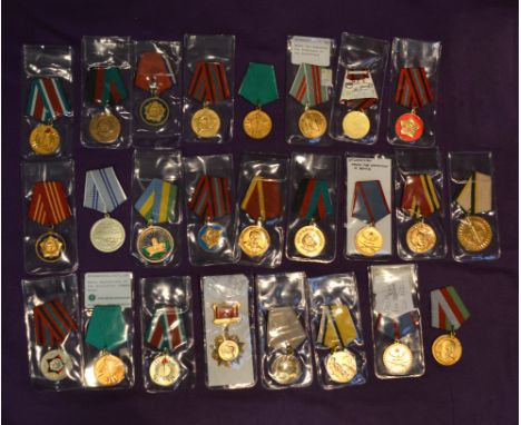 Afghanistan, Democratic Republic, Miscellaneous (25): Gallantry Medal; Medal for Excellent Service (2); Literacy Medal (2), F