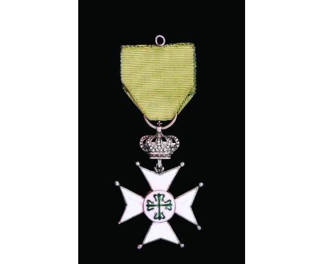 Portugal, Order of Aviz, Knight’s breast badge, mid-late-19th century, of Continental manufacture, in silver with white and g