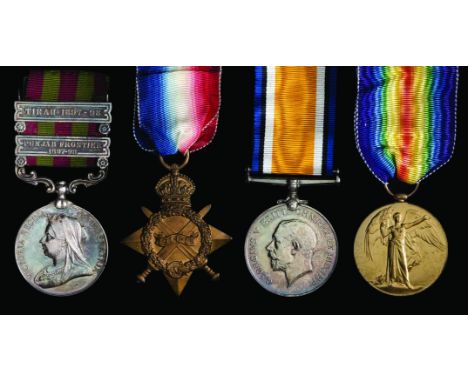 The India General Service and Great War Group of 4 awarded to Lieutenant-Colonel Charles Burrard, 9th (Service) Battalion, Ro