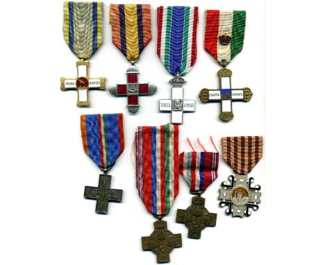 Italy, Army Crosses (7), for 1st, 2nd 3rd, 4th, 8th & 10th Armies, Altipiani Army (2) second and fourth by Fassino, last two 