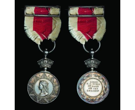 Abyssinia, 1867-68, with original ribbon and silver clasp with reverse pin for wear (Lieutt G. A. Sweny 1st Battn 4th The K. 