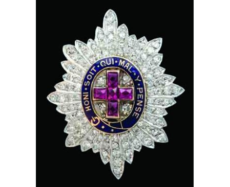 Queen Victoria’s (Empress of India’s) 21st Lancers, jewelled military badge in gold and silver, with central monogram set wit