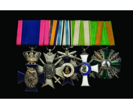 Imperial Germany, Mounted Group of Five, recently made up to represent the Great War awards of Marshal Kesselring, comprising