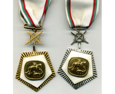 Bulgaria, People’s Republic, Order of the Madarski Horseman, Military Division, First class neck badge, in silver-gilt and wh