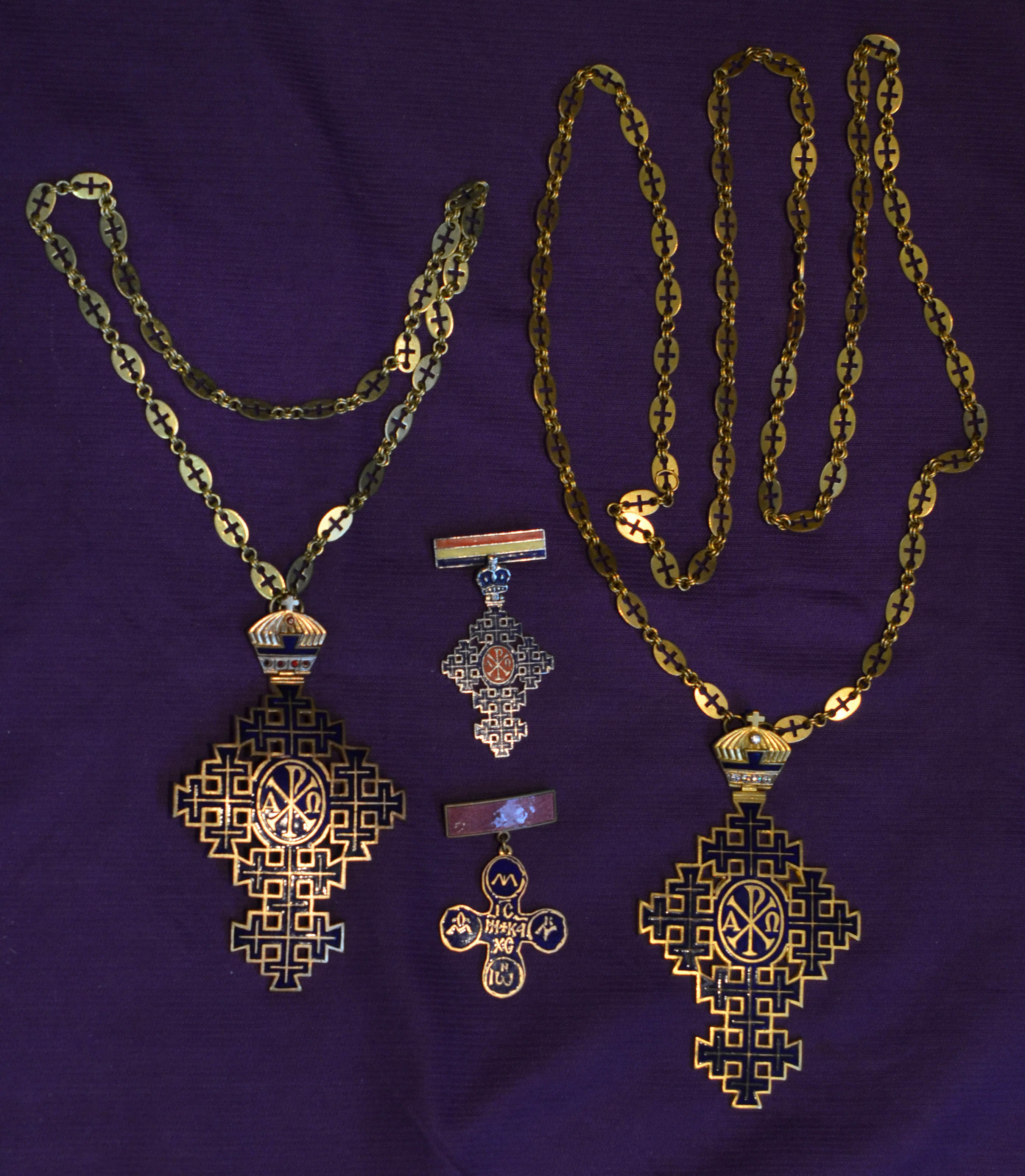 Romania, Iron Cross of the Patriarchy of Romania, in gilt and enamels