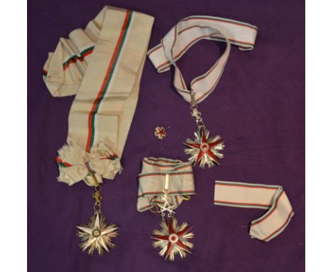 Bulgaria, People’s Republic, Order of the Star Planina, Military Division, Second class neck badge, in silver and red enamel;