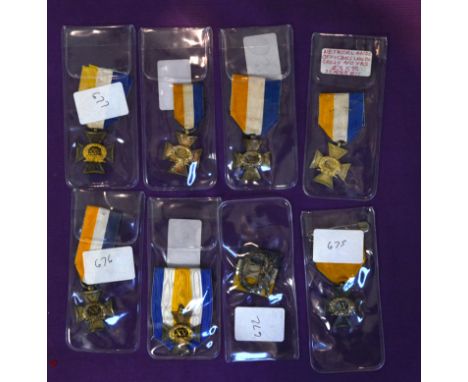 Netherlands, Army Officer’s Long Service Ribbon Bar for 15 years (1844-66); Army Officer’s Long Service Cross (6), for 40, 35