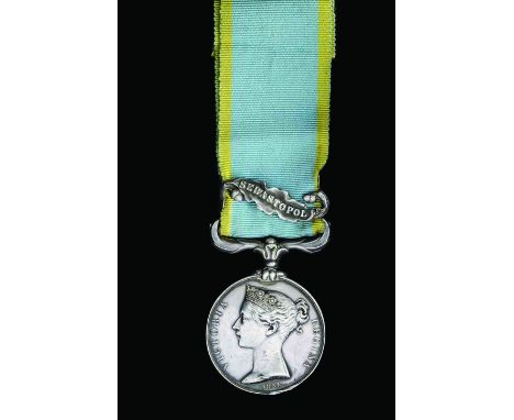 A Crimean War Medal attributed to Sir William Howard Russell, Special Correspondent for The Times: Crimea, 1854-56, single cl