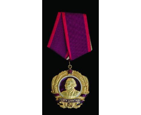 Bulgaria, People’s Republic, Order of Georgi Dimitrov, type 2 with hollow construction and flat reverse, suspension ring unma