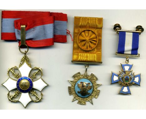Miscellaneous Latin American Orders (3), Brazil, Order of Naval Merit, Commander’s neck badge, in silver-gilt and enamels; Ho