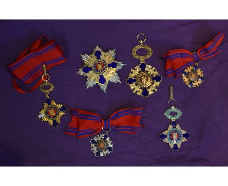 Romania, Republic, Order of the Star, Civil Division, Grand Cross set of insignia, comprising sash badge, in gilt and enamels