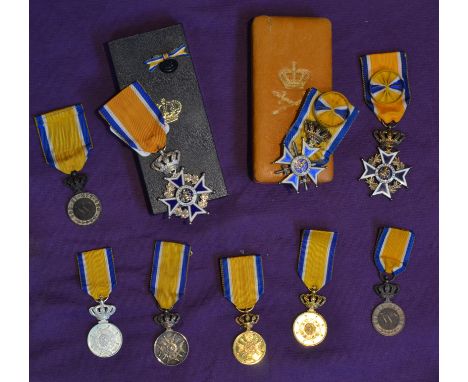 Netherlands, Order of Orange Nassau, Military Division, Officer’s breast badge, by van Wielik, Den Haag, in silver-gilt and e