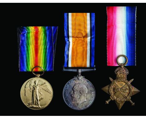 A Great War Trio awarded to Second Lieutenant Richard Balkwill, Machine Gun Corps (Infantry), comprising: 1914-15 Star (48555