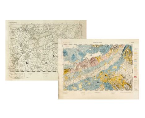 'Ordnance Survey of Ireland: Geological Survey of Ireland' Six engraved maps.  Engraved at the Ordnance Survey Office, Dublin