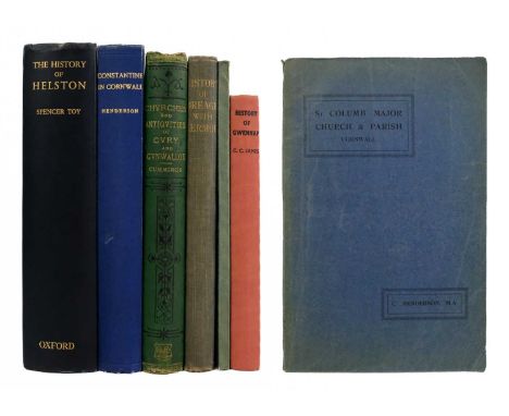 Cornish history Six good works. H. Spencer Toy. 'The History of Helston,' first edition, light staining to original cloth, la