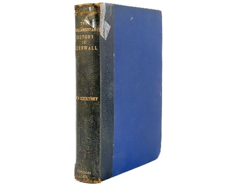 William Prideaux Courtney. 'The Parliamentary Representation of Cornwall to 1832'. First edition, original quarter goat, fron